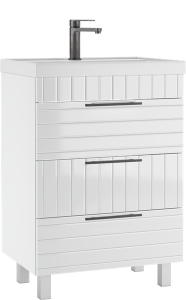 Изображение товара Тумба под умывальник Домино Unit 60 Topaz с тремя ящиками В3