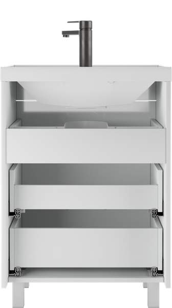 Изображение товара Тумба под умывальник Домино Unit 60 Topaz с тремя ящиками В3