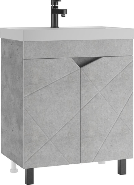 Изображение товара Тумба под умывальник Домино Unit 70 Vector без ящика (светлый бетон)