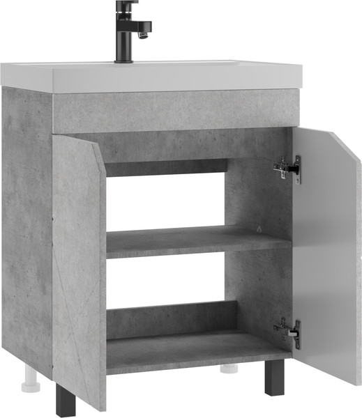 Изображение товара Тумба под умывальник Домино Unit 70 Vector без ящика (светлый бетон)