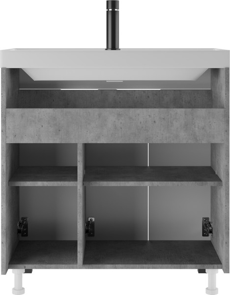 Изображение товара Тумба под умывальник Домино Unit 80 Vector без ящика (светлый бетон)