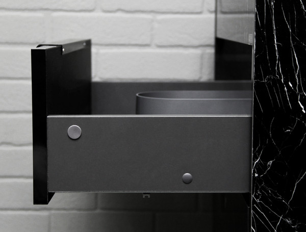 Изображение товара Тумба под умывальник Домино Unit 70 Forta B2 (черный)