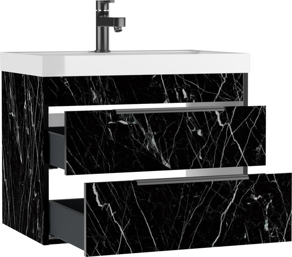 Изображение товара Тумба под умывальник Домино Unit 70 Forta B2 (черный)