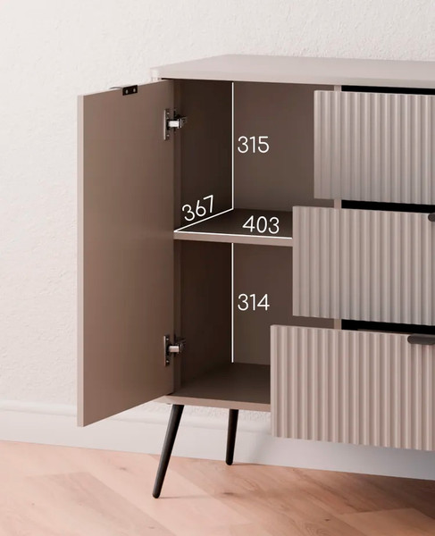 Изображение товара Тумба Arvento Rondo 2D3S  (персидский жемчуг/амарок)