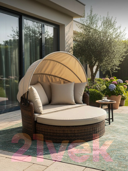 Изображение товара Диван садовый Sundays Garden трансформер c козырьком / BSTDB950