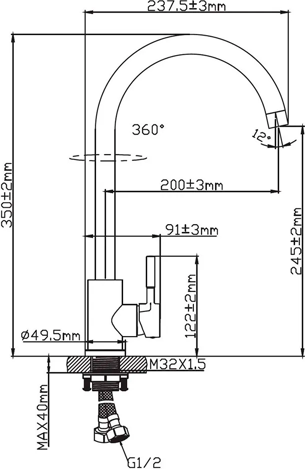 Изображение товара Смеситель Diadonna D46-0003BL