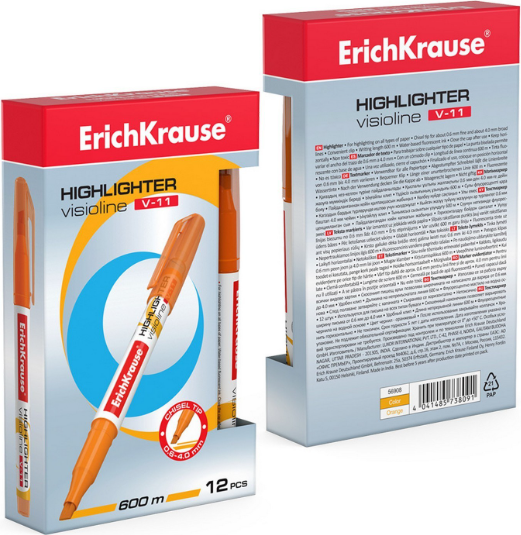 Изображение товара Текстовыделитель Erich Krause Visioline V-11 / 56908 (оранжевый)