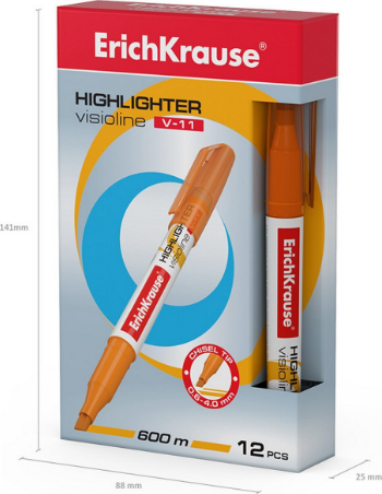 Изображение товара Текстовыделитель Erich Krause Visioline V-11 / 56908 (оранжевый)