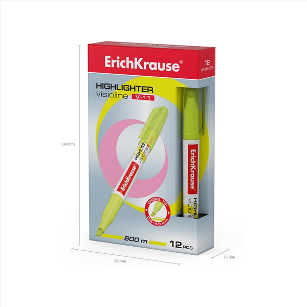 Изображение товара Текстовыделитель Erich Krause Visioline V-11 / 56905 (желтый)