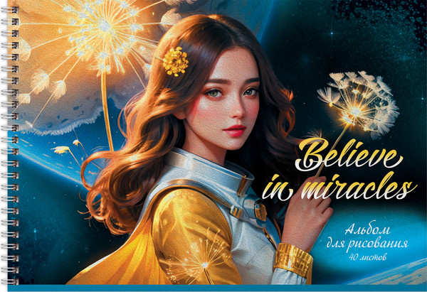 Изображение товара Альбом для рисования BG Верь в чудеса А4 / АР4гр40 58162 (40л)