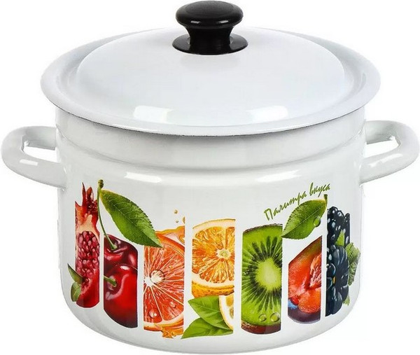 Изображение товара Кастрюля КМЗ Палитра вкуса / 41804-182/6-У4 (белый)