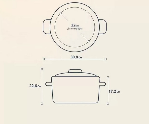 Изображение товара Кастрюля КМЗ Палитра вкуса / 41804-182/6-У4 (белый)