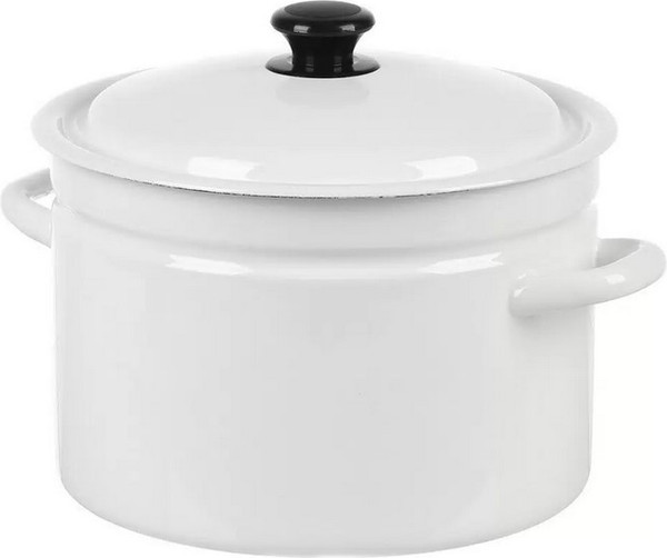 Изображение товара Кастрюля КМЗ 41804-202-У2 (без рисунка, белый)