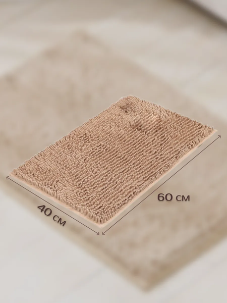 Изображение товара Коврик для ванной ILLU 40x60 / MULWJH-07058 (макароны/бежевый)