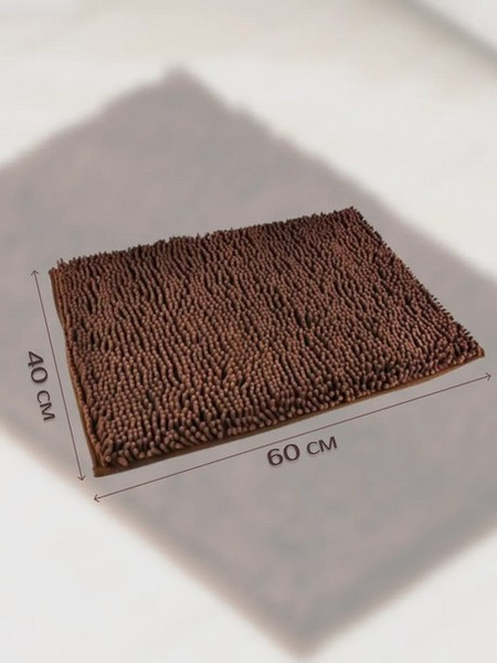 Изображение товара Коврик для ванной ILLU 40x60 / MULWJH-07057 (макароны/коричневый)