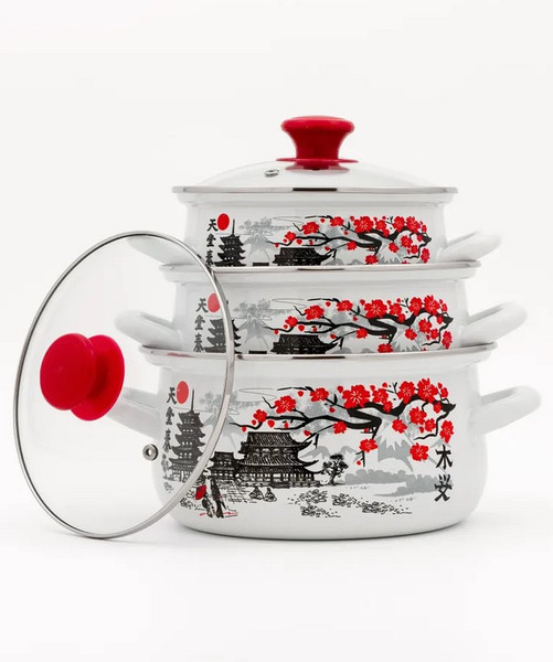 Изображение товара Кастрюля КМЗ Ветка сакуры-Экстра / 61904-082/4.02