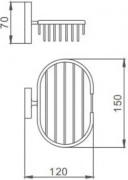 Изображение товара Мыльница ILLU MU3409 (хром)