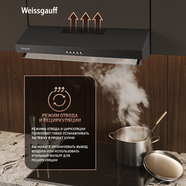 Изображение товара Вытяжка плоская Weissgauff Cover 600 (черный)