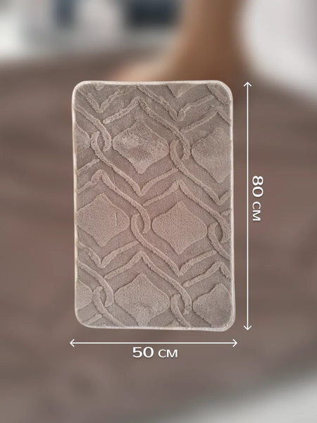Изображение товара Коврик для ванной ILLU 50x80 / xb24123010 (бежевый ромб)