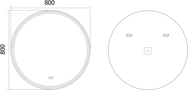Изображение товара Зеркало Axus Silvio 80x80 Влагостойкое с подсветкой и гравировкой