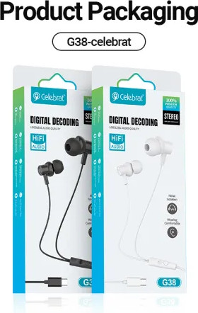 Изображение товара Наушники-гарнитура Celebrat G38 (черный)