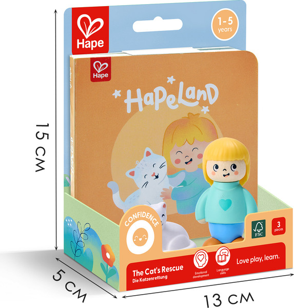 Изображение товара Развивающий игровой набор Hape Девочка и кошка / E3430_HP