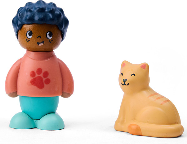 Изображение товара Развивающий игровой набор Hape Мальчик и кошка / E3432_HP