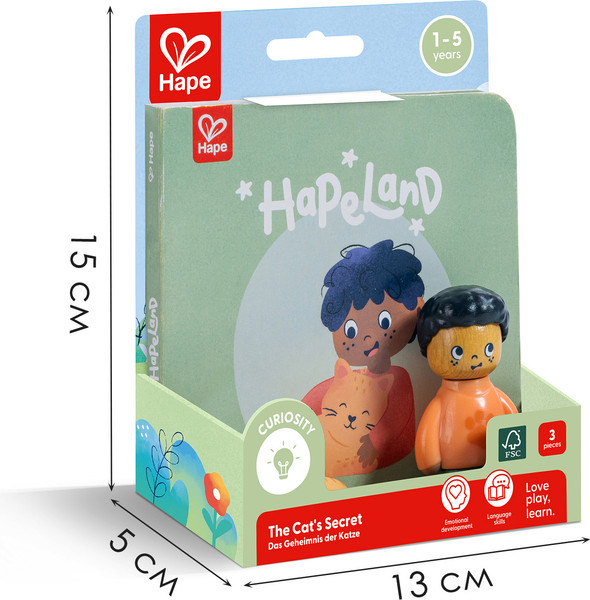 Изображение товара Развивающий игровой набор Hape Мальчик и кошка / E3432_HP