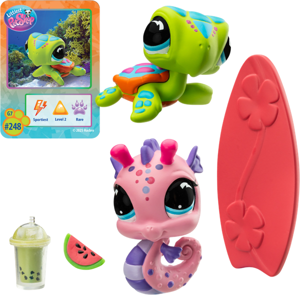 Изображение товара Игровой набор Hasbro Littlest Pet Shop Пара друзей Пляжные приключения / 00707_LPS