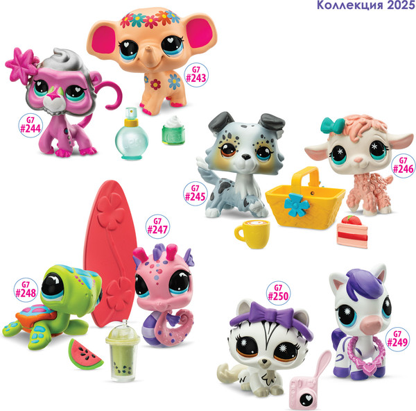 Изображение товара Игровой набор Hasbro Littlest Pet Shop Пара друзей Модные полосочки / 00709_LPS