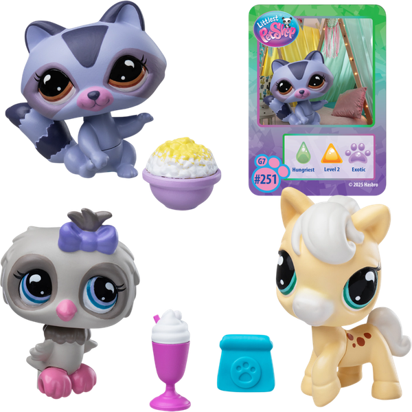 Изображение товара Игровой набор Hasbro Littlest Pet Shop Три друга Ночной перекус / 00736_LPS