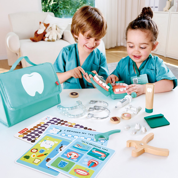 Изображение товара Набор доктора детский Hape Добрый доктор Стоматологическая клиника / E3227_HP