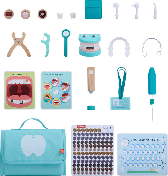 Изображение товара Набор доктора детский Hape Добрый доктор Стоматологическая клиника / E3227_HP