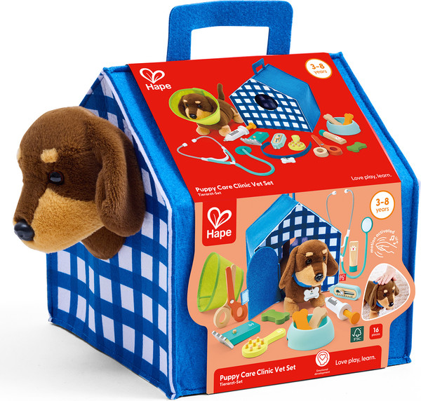 Изображение товара Набор доктора детский Hape Ветеринарная клиника для щенков / E3229_HP