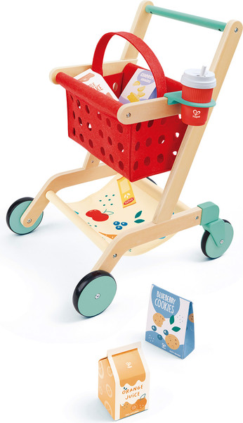 Изображение товара Тележка игрушечная Hape Продукты Тележка и корзина для покупок / E3234_HP