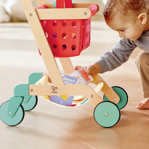 Изображение товара Тележка игрушечная Hape Продукты Тележка и корзина для покупок / E3234_HP