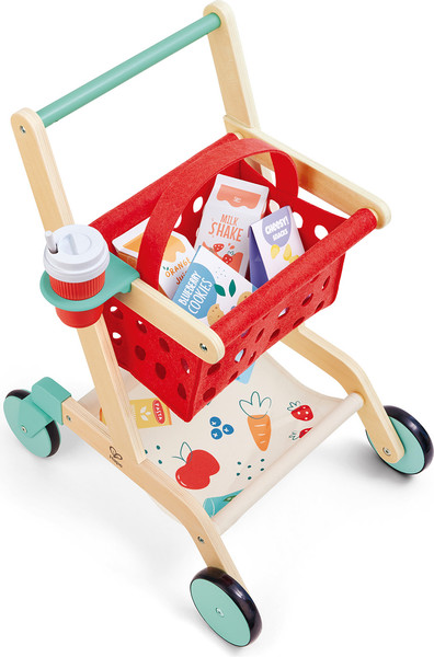 Изображение товара Тележка игрушечная Hape Продукты Тележка и корзина для покупок / E3234_HP