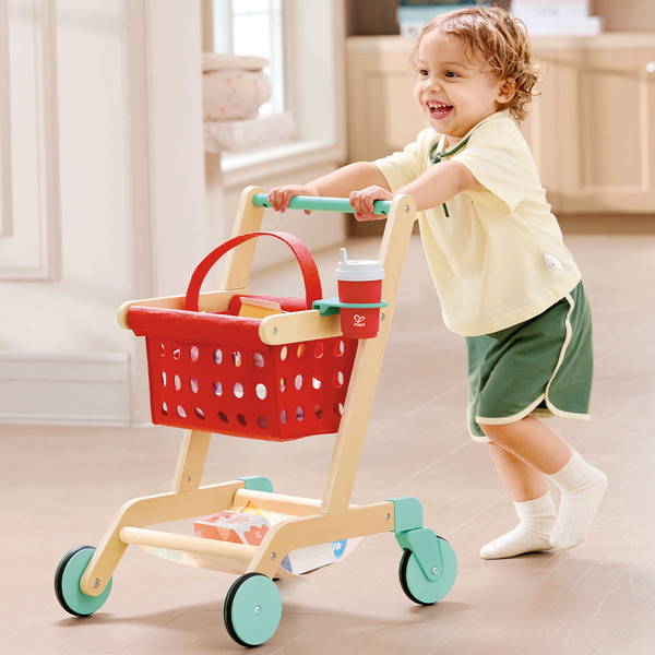 Изображение товара Тележка игрушечная Hape Продукты Тележка и корзина для покупок / E3234_HP