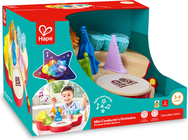 Изображение товара Развивающий игровой набор Hape Мини оркестр маленький Дирижер / E0642_HP