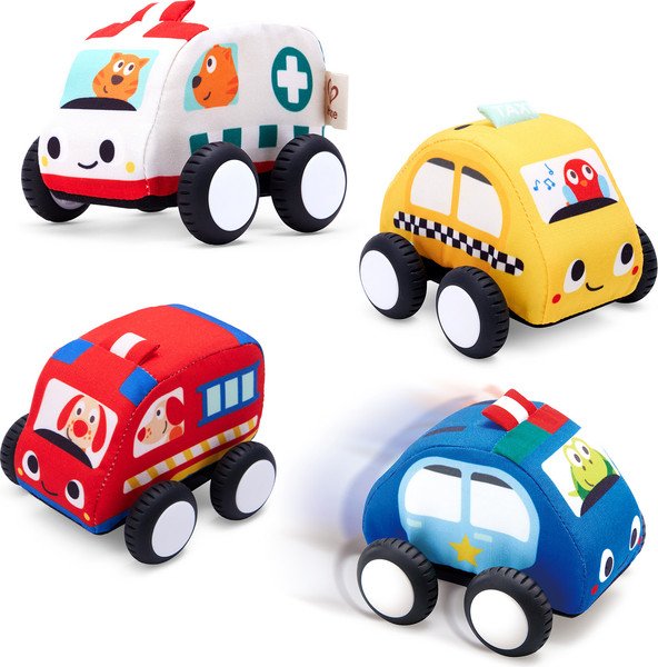 Изображение товара Набор игрушечных автомобилей Hape Навстречу приключениям Плюшевые машинки / E0076_HP