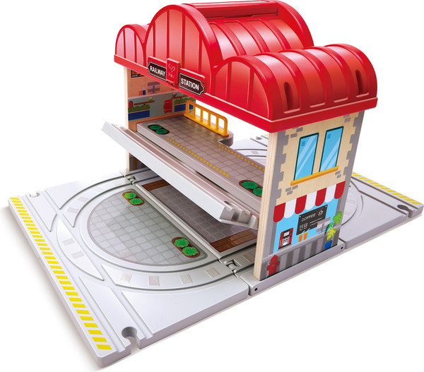 Изображение товара Железная дорога игрушечная Hape Железнодорожная станция / E3877_HP