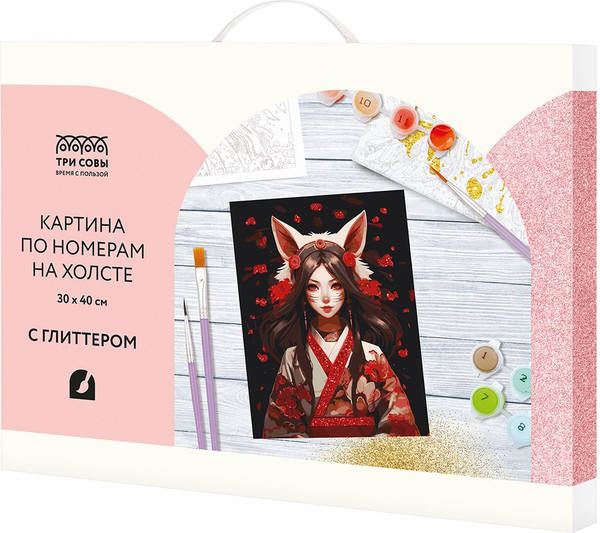 Изображение товара Картина по номерам Три совы Аниме / КХг3040_57058