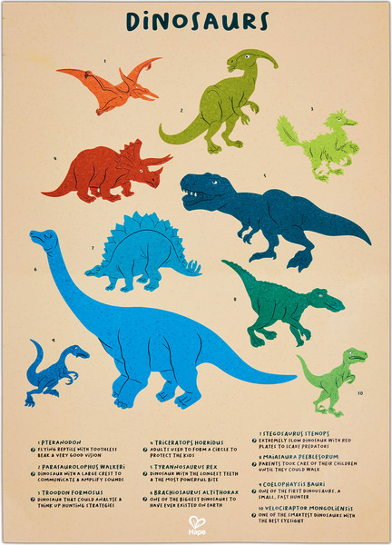 Изображение товара Пазл Hape Животные мира Динозавр / E1667_HP