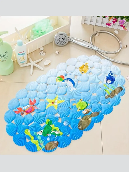 Изображение товара Коврик на присосках ILLU Антискользящий ПВХ 67x36 / xb2440806 (морские обитатели)