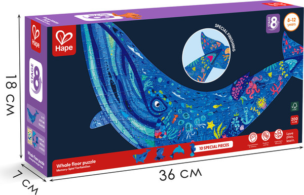 Изображение товара Пазл Hape Водный мир Горбатый кит / E1668_HP