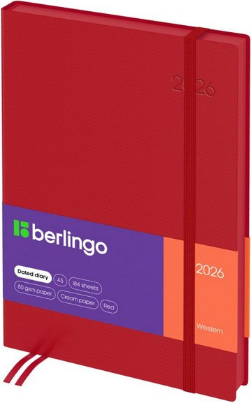 Изображение товара Ежедневник Berlingo Western 2026г А5 / DD6_85507 (184л)