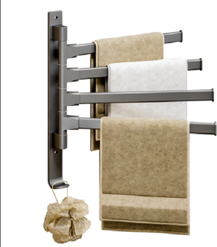 Изображение товара Держатель для полотенца ILLU Y244092 (серый металлик)