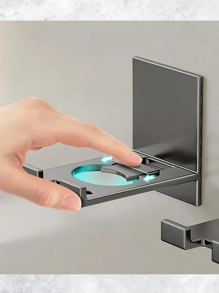 Изображение товара Держатель аксессуаров для ванной ILLU Y2440901 (серый металлик)