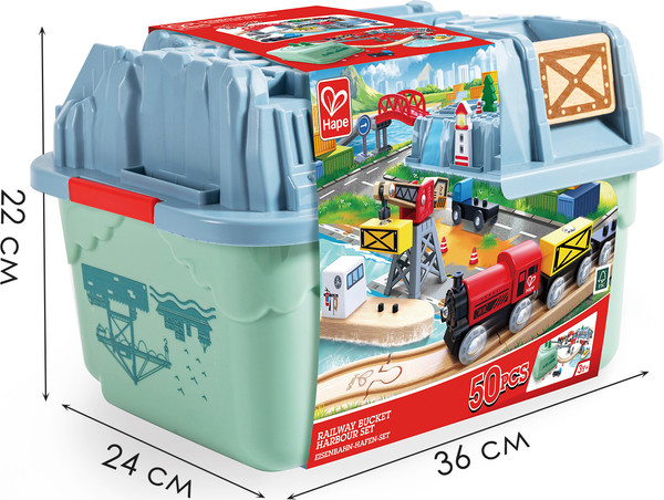 Изображение товара Железная дорога игрушечная Hape Железная дорога Портовая станция / E8769_HP