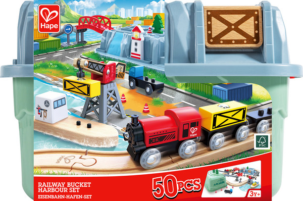 Изображение товара Железная дорога игрушечная Hape Железная дорога Портовая станция / E8769_HP